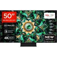 TCL Q7C 50" 4K Ultra HD MiniLED Smart Google TV - 50Q7C-UK, Silver