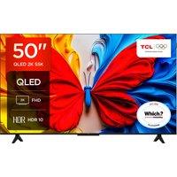TCL V5C 50 Full HD QLED Smart Android TV [2025] - 50V5C-UK, Black