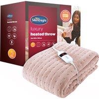 Silentnight Luxury Heated Throw - Blush, Blush