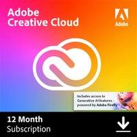 Adobe Creative Cloud Individual Digital Download for Windows Or Mac, for 1 User - Annual Renewable Subscription, 12 Months Included, White
