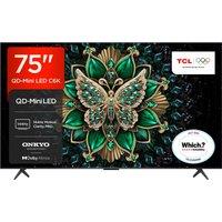 TCL 75" 4K Ultra HD QLED Smart Google TV [2026] - 75C6K-UK, Black
