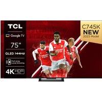 TCL C745K 75" 4K Ultra HD Smart Google TV [2023] - 75C745K, Black