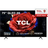 TCL T8C 75" 4K Ultra HD QLED Smart Google TV [2025] - 75T8C-UK, Silver