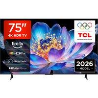 TCL 75" 4K Ultra HD Smart Fire TV [2026] - 75V6D-UK, Black