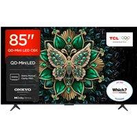 TCL 85" 4K Ultra HD QLED Smart Google TV [2026] - 85C6K-UK, Black
