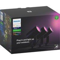 Philips Hue Ambiance White & Colour Lily Outdoor Spot Light, Black