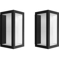 Philips Hue Ambiance Impress Slim Wall Light Twin Pack, Black