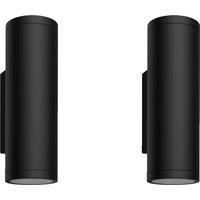 Philips Hue Ambiance Appear White & Colour Outdoor Wall Light Twin Pack, Black