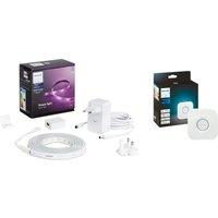 Philips Hue Ambiance Smart LED Lightstrip Plus V4 2m & Bridge, White