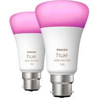 Philips Hue Ambiance White and Colour B22 Twin Pack, White