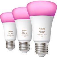 Philips Hue Ambiance White and Colour E27 Smart Bulb - 3 Pack, White