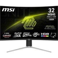 MSI MAG 325CQRXF E2 31.5" WQHD 240Hz Curved Gaming Monitor - Black, Black