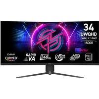 MSI MPG 346CQRF X24 34" UltraWide Quad HD 240Hz Curved Gaming Monitor - Black, Black