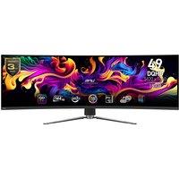 MSI MPG 491CQP QD-OLED 49" Dual Quad HD 144Hz OLED Curved Gaming Monitor - Black, Black