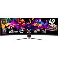 MSI MPG 491CQPX QD-OLED 49" Dual Quad HD 240Hz OLED Curved Gaming Monitor - Black, Black