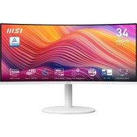 MSI Modern MD342CQPW 34" UltraWide Quad HD Curved Monitor - White, White