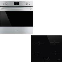 Smeg AOSF6300C Built In Electric Single Oven and Ceramic Hob Pack - Stainless Steel, Stainless Steel