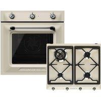 Smeg Victoria AOSF6905G Built In Electric Single Oven and Gas Hob Pack - Cream - A Rated, Cream