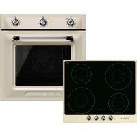 Smeg Victoria AOSF6905I Built In Electric Single Oven and Induction Hob Pack - Cream - A Rated, Cream