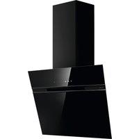 Elica Ascent ASC-AT-BLK-60 Wifi Connected 60cm Chimney Cooker Hood - Black - For External / Recirculation Ventilation, Black