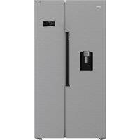 Beko HarvestFresh ASD2442VPS Non-Plumbed Frost Free American Fridge Freezer - Stainless Steel Effect - E Rated, Stainless Steel