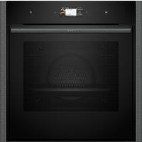 NEFF N90 Slide & Hide B64CS71G0B Wifi Connected Built In Electric Single Oven with Pyrolytic Cleaning - Graphite - A+ Rated, Silver