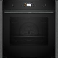 NEFF N90 Slide & Hide B64FS31G0B Built In Electric Single Oven - Graphite - A+ Rated, Silver
