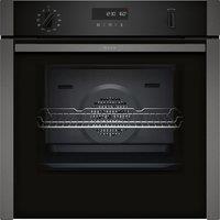 NEFF N50 Slide & Hide B6ACH7AG7B Wifi Connected Built In Electric Single Oven with Pyrolytic Cleaning - Graphite - A+ Rated, Silver