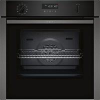 NEFF N50 Slide & Hide B6ACH7HG0B Wifi Connected Built In Electric Single Oven with Pyrolytic Cleaning - Graphite - A Rated, Silver