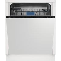 Beko BDIN38450C Fully Integrated Standard Dishwasher - Black Control Panel with Fixed Door Fixing Kit - B Rated, Black