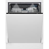 Beko BDIN38540P Fully Integrated Full Size Dishwasher - Black Control Panel with Sliding Door Kit - C Rated, Black