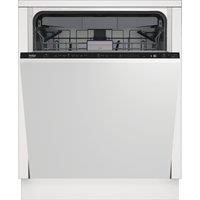 Beko BDIN38640F Fully Integrated Standard Dishwasher - Black Control Panel with Fixed Door Fixing Kit - C Rated, Black