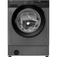 Haier BHA6S69M6DB9RJ80 Integrated 9kg WiFi Connected Washing Machine with 1600 rpm - Graphite / Black - A Rated, Graphite