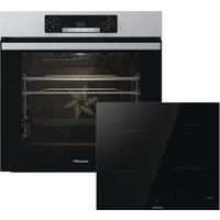 Hisense BI6062HIXUK Built In Electric Single Oven and Induction Hob Pack - Stainless Steel / Black - A Rated, Stainless Steel