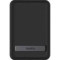 Belkin BoostCharge 5K Magnetic Wireless + Kickstand 5000mAh Power Bank - Black, Black