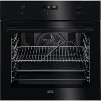 AEG 6000 SteamBake BPK556260B Built In Electric Single Oven with Pyrolytic Cleaning - Black - A+ Rated, Black