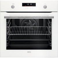 AEG Steambake BPS555060W Built In Electric Single Oven and Pyrolytic Cleaning - White - A+ Rated, White