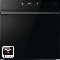 Hisense Hi6 BlackLine BSA66346PDBGUK Wifi Connected Built In Electric Single Oven with Pyrolytic Cleaning - Jet Black - A+ Rated, Black