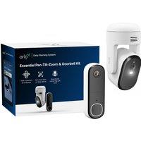 Arlo Essential E3 PTZ 2K + DOORBELL HD Smart Home Security Camera - White, White