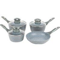 Salter Marblestone 4 Piece Induction Pan Set - Grey, Grey