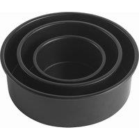 Salter Bakes 3 Piece Round Baking Set - Black, Black