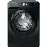 Indesit Push&Go BWE 91496X KV UK 9kg Washing Machine with 1400 rpm - Black - A Rated, Black