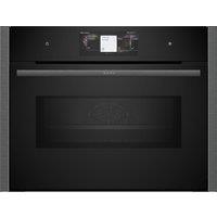NEFF N90 C24MT73G0B Built In Compact Electric Single Oven with Microwave Function with Pyrolytic Cleaning - Graphite Grey, Grey