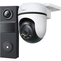 Tapo C500 Outdoor Pan Tilt Camera and TD20 Doorbell Security Bundle - Multi Colour, Multi Colour