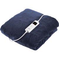 Carmen C81148BLU Luxury Heated Blanket, Blue