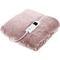 Carmen C81148PNK Luxury Heated Blanket, Pink