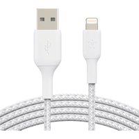 Belkin BoostCharge Braided USB-A to Lightning Cable 1m for iPad Air 3, iPad mini 5th Gen, iPad 8th gen, iPad 9th gen, iPad Pro (10.5"), iPad Pro (12.9") - White, White