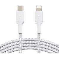 Belkin BoostCharge Braided USB-C to Lightning Cable 1m for iPad mini 5th Gen, iPad 8th gen, iPad 9th gen, iPad Pro (11") 2nd Gen, iPad Pro (12.9) 1st Gen - White, White
