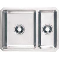 Harlyn Carbis 1.5 Bowl Inset Kitchen Sink - Stainless Steel, Stainless Steel
