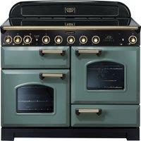 Rangemaster Classic Deluxe CDL110EIMG/B 110cm Electric Range Cooker with Induction Hob - Mineral Gre